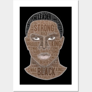 Strong Black King Word Art Posters and Art